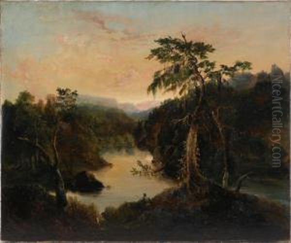 Catskill Landscape With Osprey Oil Painting by Thomas Cole