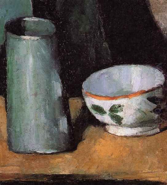 Still Life, Bowl and Milk Jug Oil Painting by Paul Cezanne