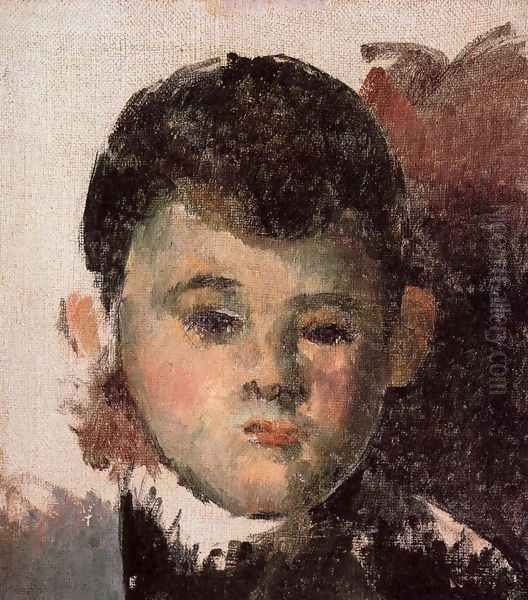 Portrait Of The Artists Son (unfinished) Oil Painting by Paul Cezanne