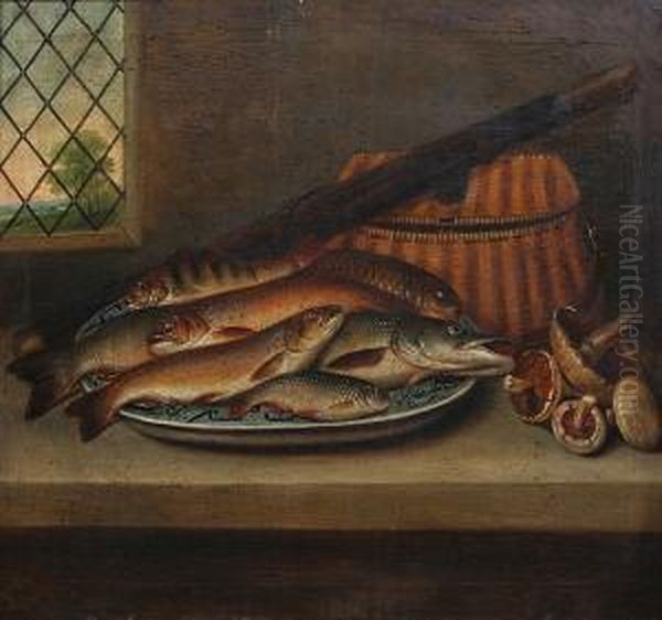 A Good Day's Fishing Oil Painting by A. Coleman