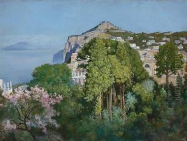 A Capri Villa, Morning Oil Painting by Charles Caryl Coleman