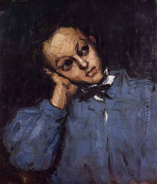 Portrait Of A Young Man Oil Painting by Paul Cezanne