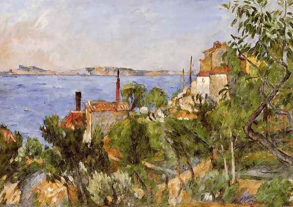 Landscape, Study after Nature Oil Painting by Paul Cezanne