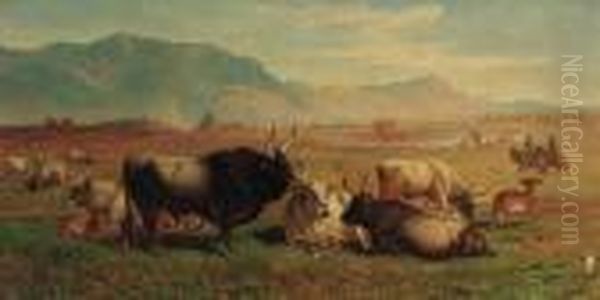 Roman Campagna Oil Painting by Charles Caryl Coleman