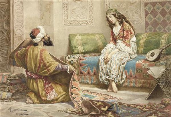 Le Marchand De
Tapis / The Carpet Dealer Oil Painting by Francesco Coleman