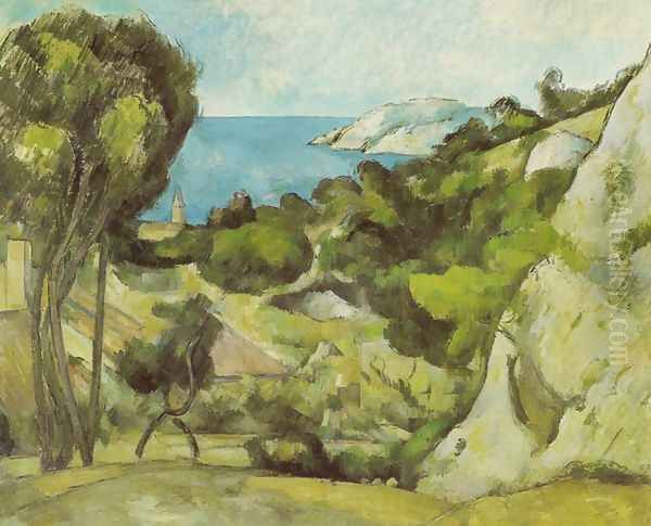 L'Estaque Oil Painting by Paul Cezanne