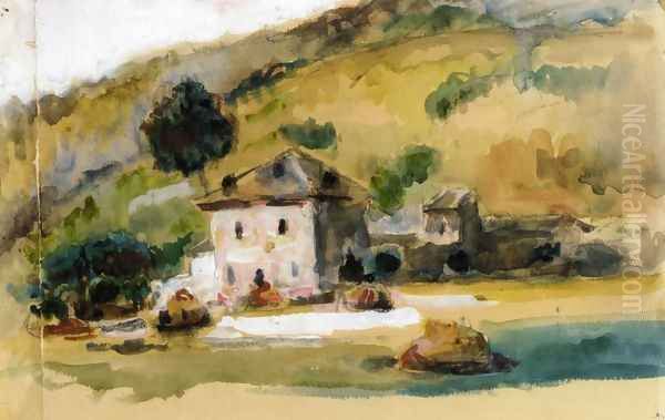 Near Aix-en-Provence Oil Painting by Paul Cezanne