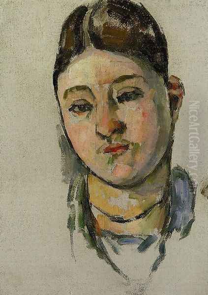 Portrait Of Madame Cezanne3 Oil Painting by Paul Cezanne