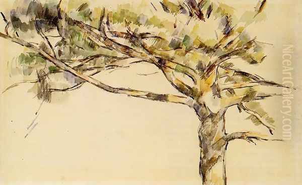 Large PIne (study) Oil Painting by Paul Cezanne