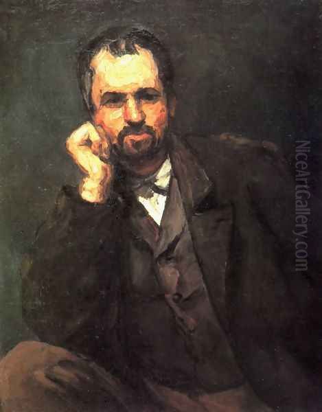 Portrait of a man Oil Painting by Paul Cezanne