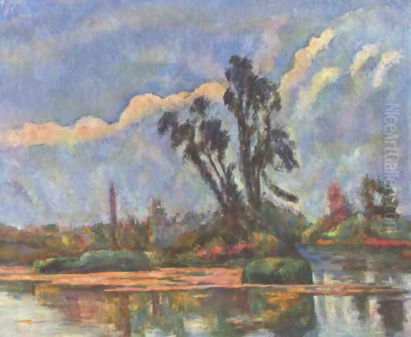 Bank of the Oise Oil Painting by Paul Cezanne