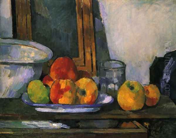 Still life with open drawer Oil Painting by Paul Cezanne