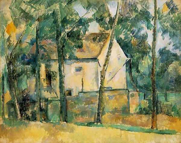 Maison et Arbres Oil Painting by Paul Cezanne