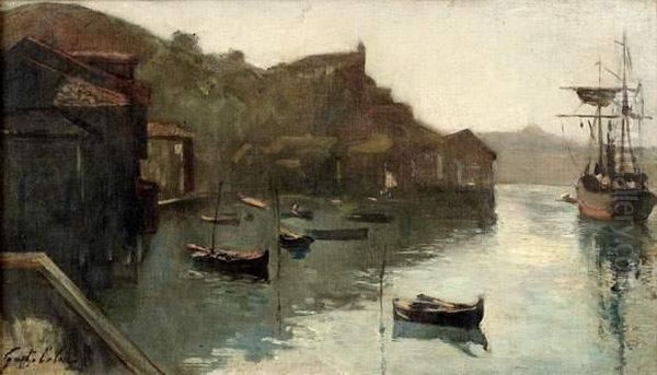 Le Port Oil Painting by Gustave Colin