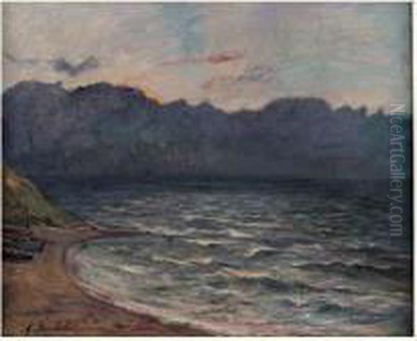 Bord De Mer Oil Painting by Gustave Colin