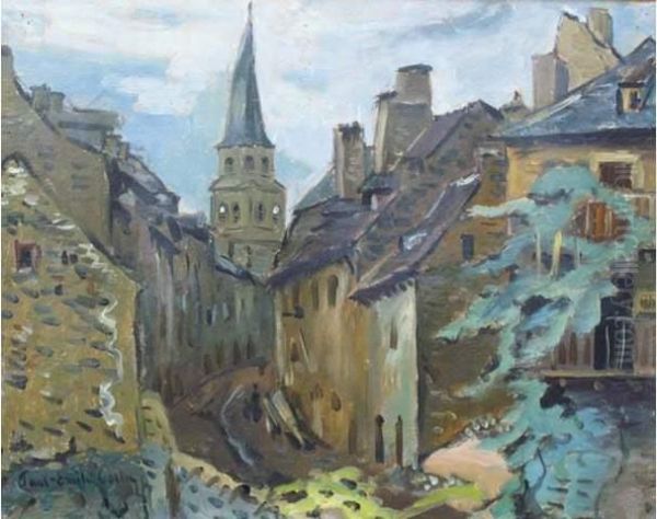 Rue Et Toits De Village Oil Painting by Paul Emile Colin