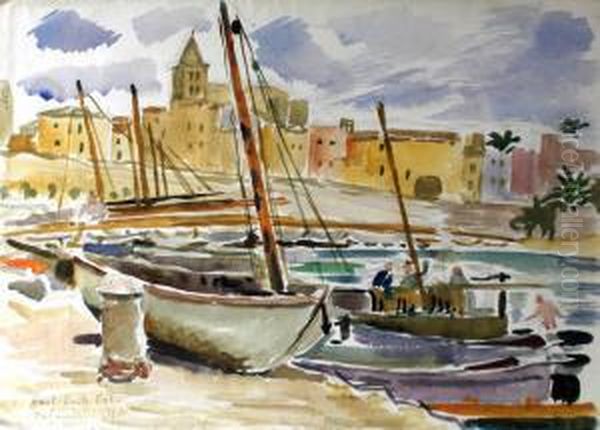 Le Port De Palma De Majorque Oil Painting by Paul Emile Colin