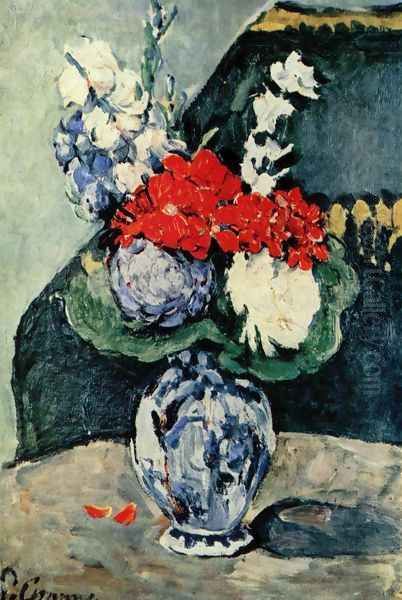 Flowers Oil Painting by Paul Cezanne