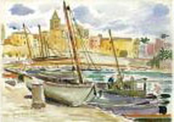 Vue De Palma Oil Painting by Paul Emile Colin