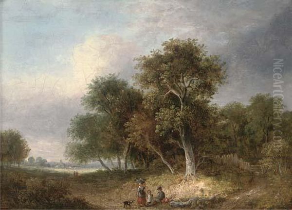 A Rest By The Wayside Oil Painting by Samuel David Colkett