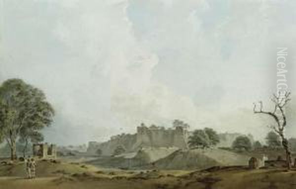 View Of Jaunpur, Uttar Pradesh Oil Painting by Samuel David Colkett