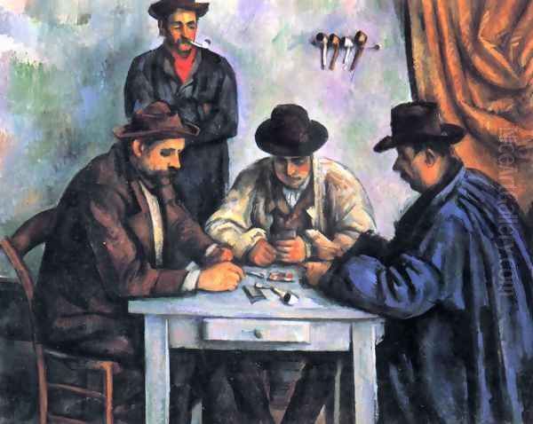 Cardplayers 5 Oil Painting by Paul Cezanne