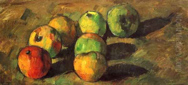 Still life with seven apples Oil Painting by Paul Cezanne