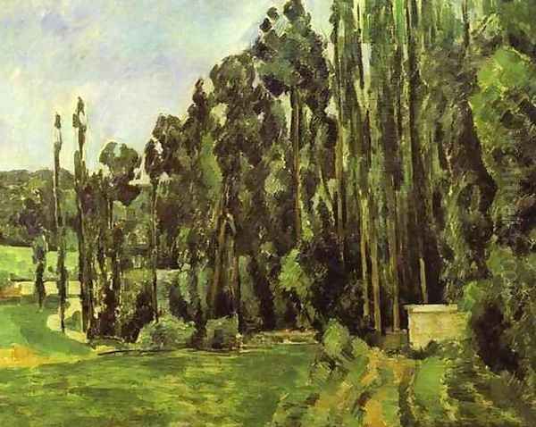 Poplar Trees Oil Painting by Paul Cezanne