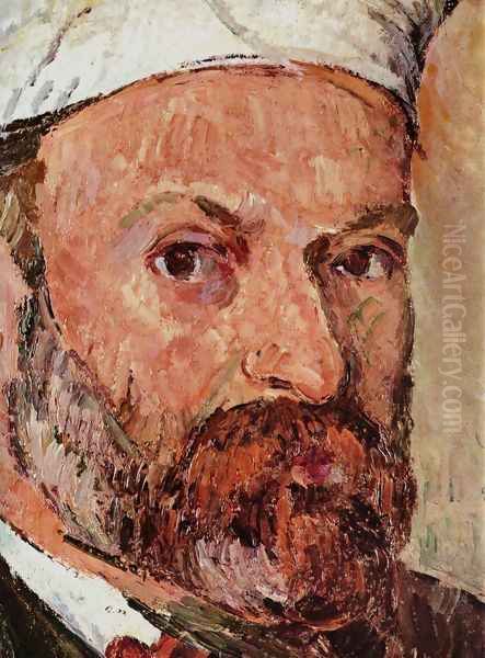 Self-portrait 1877 Oil Painting by Paul Cezanne