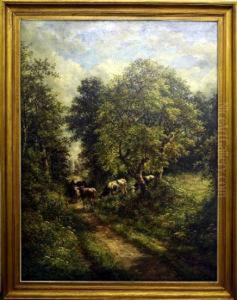 Le Retour Des Vaches Oil Painting by Marie Collart