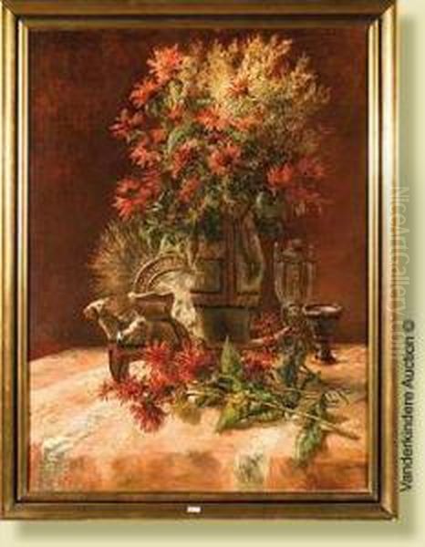 Nature Morte Aux Fleurs De Kabylie (algerie) Oil Painting by Marie Collart