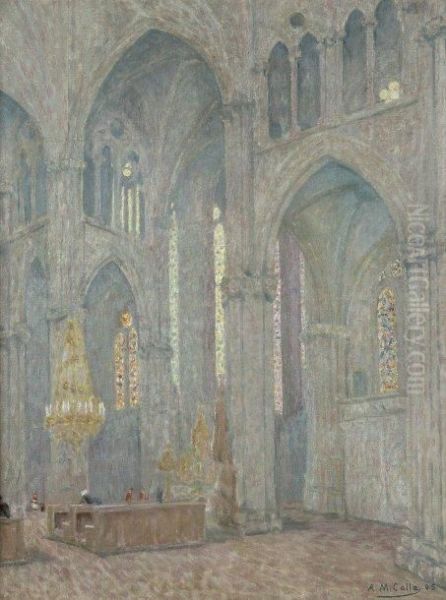 Interieur D'eglise by Auguste Michel Colle