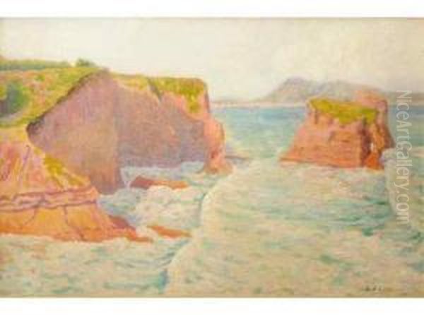 Les Jumeaux D'hendaye Oil Painting by Auguste Michel Colle