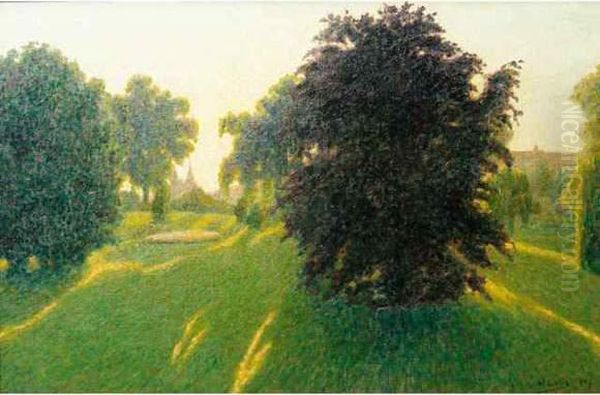 Le Parc Oil Painting by Auguste Michel Colle