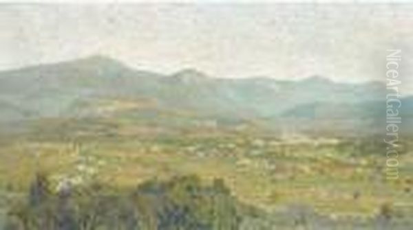 Panorama De Chambery Oil Painting by Auguste Michel Colle