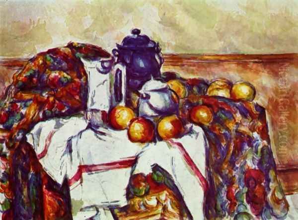 Still life with oranges 2 Oil Painting by Paul Cezanne