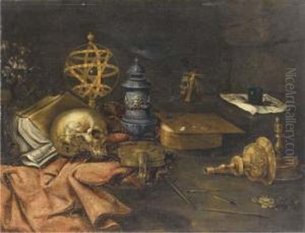 Vanitas Oil Painting by Edwart Collier