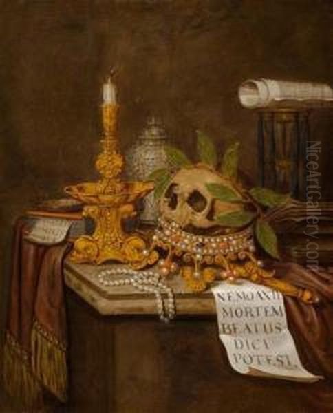 Vanitas. 1669. Oil Painting by Edwart Collier