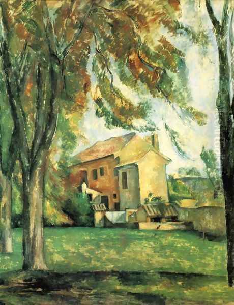 The pond of the Jas de Bouffan at winter Oil Painting by Paul Cezanne