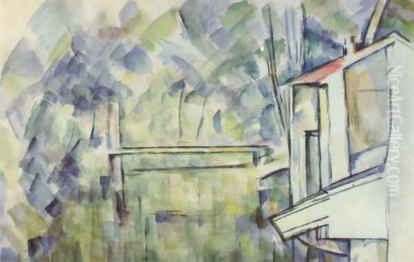 Mill at the river Oil Painting by Paul Cezanne