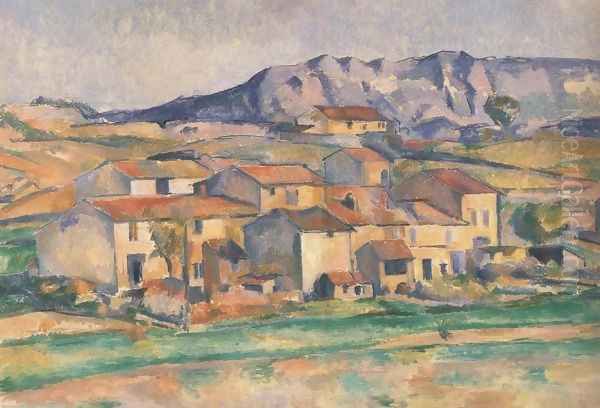 Mont Sainte Victoire And Hamlet Near Gardanne 1886 90 Oil Painting by Paul Cezanne