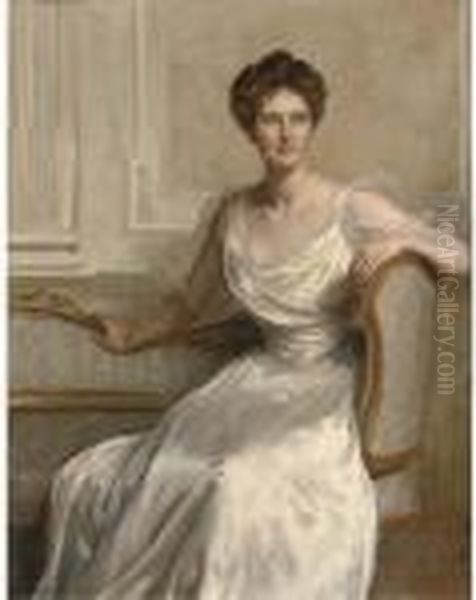 Portrait Of Mary Frances Wilson Oil Painting by John Maler Collier