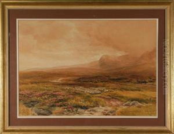 Valley With Mountains Of Scotland Oil Painting by Thomas Collier