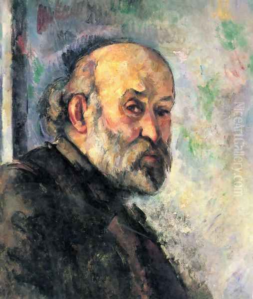 Self-portrait 1895 Oil Painting by Paul Cezanne