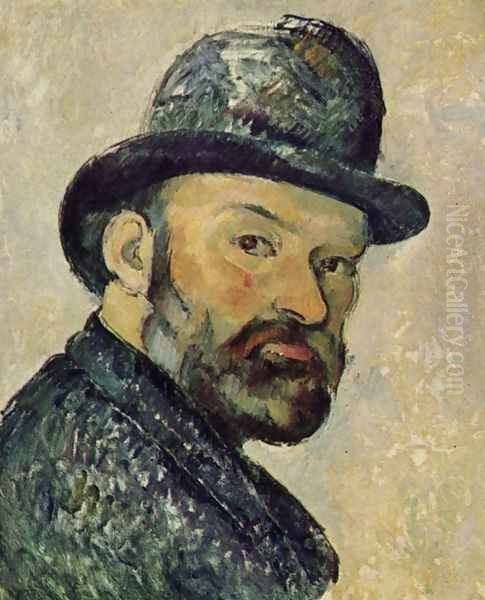 Self-portrait 1887 Oil Painting by Paul Cezanne