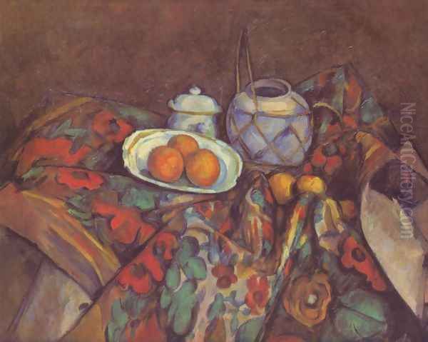 Still life with oranges Oil Painting by Paul Cezanne