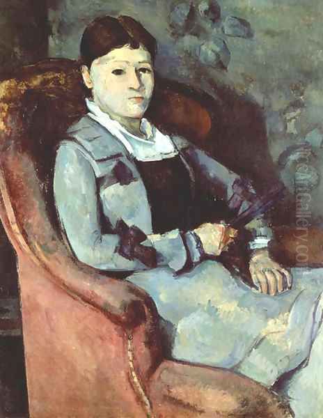 Artist's Wife in an Armchair Oil Painting by Paul Cezanne