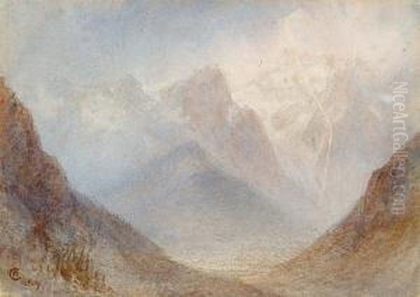 Mountainous Landscape Oil Painting by William Collingwood Smith