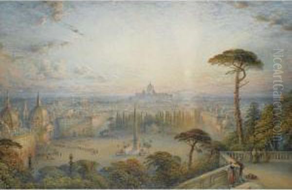 Rome From The Pincio Oil Painting by William Collingwood Smith