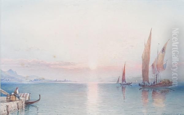 Venetian Lagoon Oil Painting by William Collingwood Smith